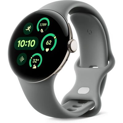 Google Pixel Watch 3 - 41mm 4G Champagne Gold hölje Hazel Aktiv band Google Pixel Watch 3 - 41mm 4G Champagne Gold hölje Hazel Aktiv band