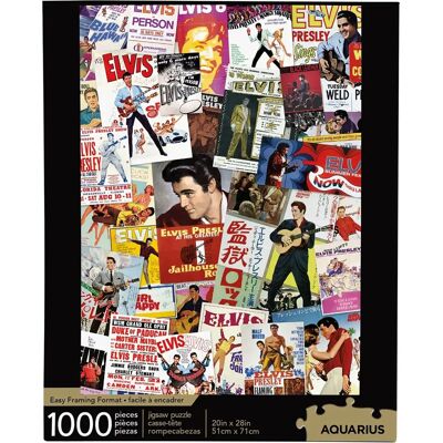 Puzzle Elvis Presley Aquarius - 1000 Pièces - Collage d'Affiche de Film - Publicité Puzzle Elvis Presley Aquarius - 1000 Pièces - Collage d'Affiche de Film - Publicité