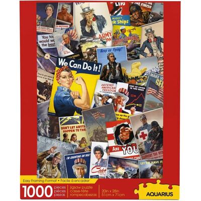 Puzzle Collage d'Affiches de Guerre Smithsonian - 1000pcs - Publicité Puzzle Collage d'Affiches de Guerre Smithsonian - 1000pcs - Publicité