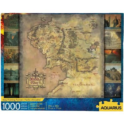 Puzzle Mapa Władca Pierścieni 1000-Kolorów Puzzle Mapa Władca Pierścieni 1000-Kolorów