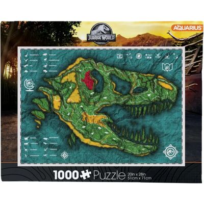 Puzzle Mappa Jurassic W. - 1000 Pezzi Puzzle Mappa Jurassic W. - 1000 Pezzi