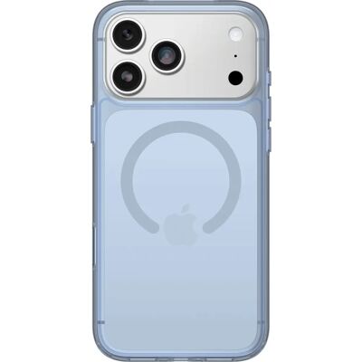 Coque OtterBox Symmetry Clear MagSafe pour iPhone 17 Pro Max Bleu - Publicité Coque OtterBox Symmetry Clear MagSafe pour iPhone 17 Pro Max Bleu - Publicité