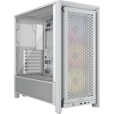 Corsair Bílý 4000D RS ARGB PC Skříň - Střední věž & E-ATX Corsair Bílý 4000D RS ARGB PC Skříň - Střední věž & E-ATX