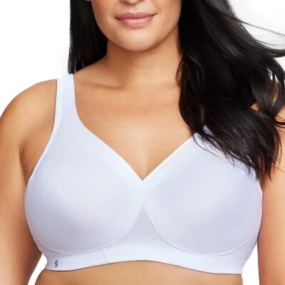 Glamorise Weiß Vollfigur MagicLift Nahtlos Sport-BH Glamorise Weiß Vollfigur MagicLift Nahtlos Sport-BH