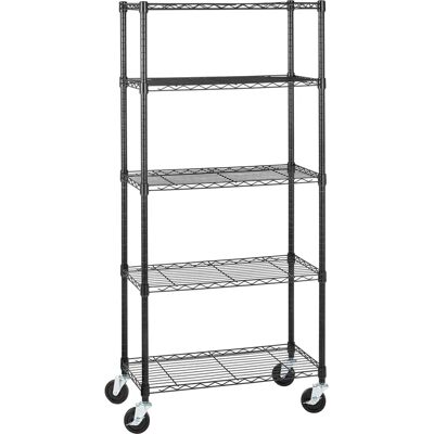 Amazon Basics Zware Stellingrek - Zwart - 5 Planken Amazon Basics Zware Stellingrek - Zwart - 5 Planken