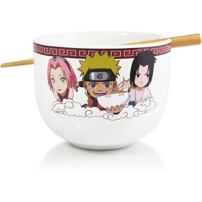 Just Funky Tacho de Ramen Naruto com Hashis - 414ml - Equipe Sete - Utensílios de Cozinha Just Funky Tacho de Ramen Naruto com Hashis - 414ml - Equipe Sete - Utensílios de Cozinha