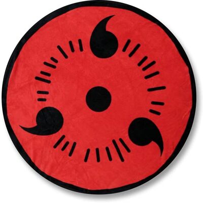 Couverture Naruto Sharingan de Just Funky - 121cm - Douce & Confortable - Publicité Couverture Naruto Sharingan de Just Funky - 121cm - Douce & Confortable - Publicité