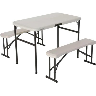 Lifetime Klapptisch Creme 106,5x73,5x61 cm Stahl Kunststoff - Klapptisch Lifetime Klapptisch Creme 106,5x73,5x61 cm Stahl Kunststoff - Klapptisch