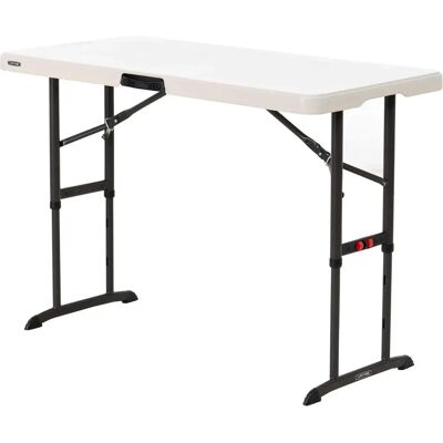 Mesa Plegable Lifetime - Capacidad 4 - Crema de Acero Plástico Mesa Plegable Lifetime - Capacidad 4 - Crema de Acero Plástico