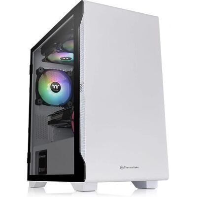 THERMALTAKE S100 Tempered Glass Snow Edition Micro Tower Weiß - PC Gehäuse THERMALTAKE S100 Tempered Glass Snow Edition Micro Tower Weiß - PC Gehäuse