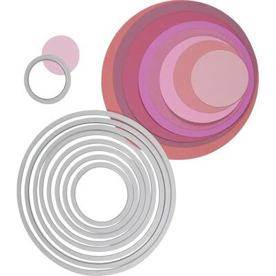 Sizzix - Circle Dies Kit - 8 pcs - Die Cutting Die Set Sizzix - Circle Dies Kit - 8 pcs - Die Cutting Die Set
