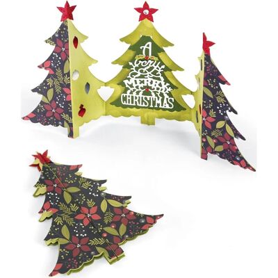 Sizzix Christmas Tree Thinlits Die Set - Craft Die - Multi-color Sizzix Christmas Tree Thinlits Die Set - Craft Die - Multi-color