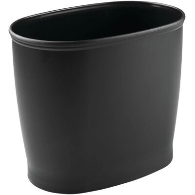 mDESIGN 4361MDBA Trash Can - Plastic Black mDESIGN 4361MDBA Trash Can - Plastic Black