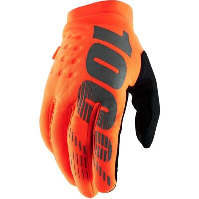 100% BRISKER Orange/Black Cycling Gloves - Gloves 100% BRISKER Orange/Black Cycling Gloves - Gloves