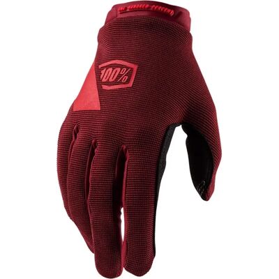 Guanti ciclismo donna 100% Ridecamp XL Rosso - Guanti da bici Guanti ciclismo donna 100% Ridecamp XL Rosso - Guanti da bici