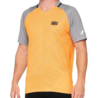 100% - Modell L - Orange, Grau Jersey für Mountainbiking - Jersey 100% - Modell L - Orange, Grau Jersey für Mountainbiking - Jersey