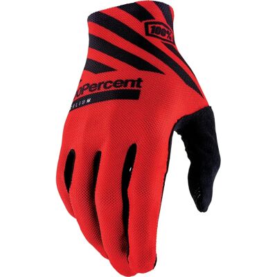 Gants de Vélo 100% Celium - Unisexe Noir Rouge L - Publicité Gants de Vélo 100% Celium - Unisexe Noir Rouge L - Publicité
