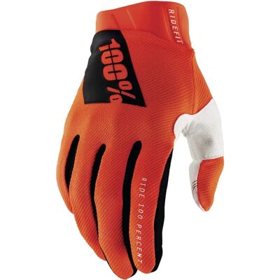 100% Ridefit Guantes de Bicicleta - Unisex Blanco Naranja M 100% Ridefit Guantes de Bicicleta - Unisex Blanco Naranja M