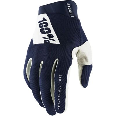 Guantes de bicicleta 100% Ridefit - Unisex Blanco Azul Xl Guantes de bicicleta 100% Ridefit - Unisex Blanco Azul Xl