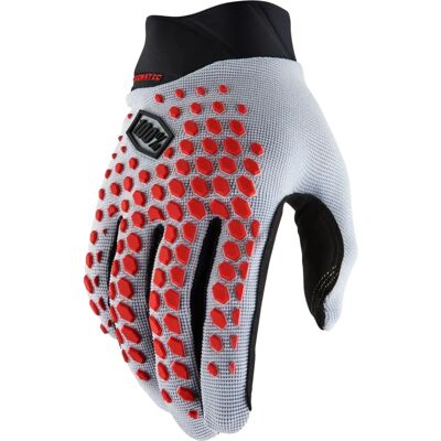 100% Geomatic Bicycle Gloves - Grey Red 100% Geomatic Bicycle Gloves - Grey Red
