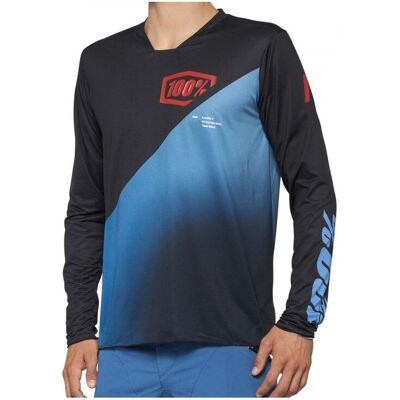 100% R-Core X Long Sleeve Jersey Herren - Schwarz, Blau - L 100% R-Core X Long Sleeve Jersey Herren - Schwarz, Blau - L