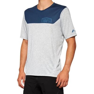 100% Airmatic Kurzarm MTB Trikot - Grau / Mitternachtsblau - MTB Trikot 100% Airmatic Kurzarm MTB Trikot - Grau / Mitternachtsblau - MTB Trikot