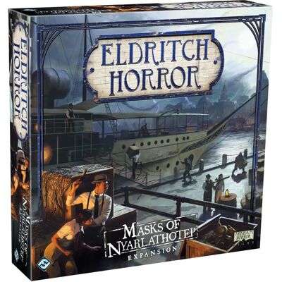Fantasy Flight Games Eldritch Horror : Masques de Nyarlathotep - Extension - Publicité Fantasy Flight Games Eldritch Horror : Masques de Nyarlathotep - Extension - Publicité