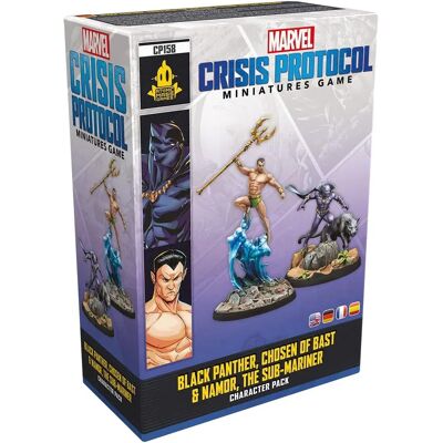 Pack de personnages Marvel Crisis Protocol : Black Panther et Namor - Publicité Pack de personnages Marvel Crisis Protocol : Black Panther et Namor - Publicité