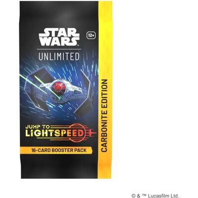 Fantasy Flight Games Star Wars: Unlimited Jump to Lightspeed Carbonite Booster Pack - Jeu de Cartes - Publicité Fantasy Flight Games Star Wars: Unlimited Jump to Lightspeed Carbonite Booster Pack - Jeu de Cartes - Publicité