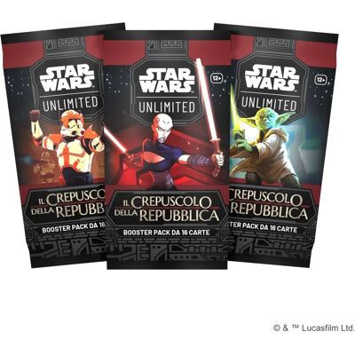 Fantasy Flight Games Star Wars : Unlimited - Pack Booster De 16 Cartes Twilight Of The Republic Fantasy Flight Games Star Wars : Unlimited - Pack Booster De 16 Cartes Twilight Of The Republic