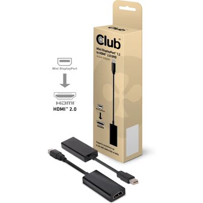 Club3D CAC-1170 - Aktiivinen Mini DisplayPort to HDMI 2.0 sovitin Club3D CAC-1170 - Aktiivinen Mini DisplayPort to HDMI 2.0 sovitin