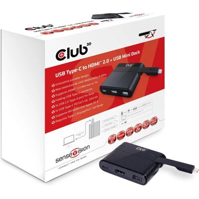 Club 3D CSV-1534 Docking - USB-C, HDMI, 60W Club 3D CSV-1534 Docking - USB-C, HDMI, 60W