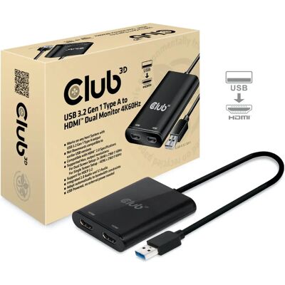 CLUB3D CSV-1474 - Répartiteur/Adaptateur vidéo pour deux moniteurs 4K - Publicité CLUB3D CSV-1474 - Répartiteur/Adaptateur vidéo pour deux moniteurs 4K - Publicité