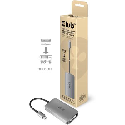 CLUB3D - CAC-1510-A - 0.25 m - Adaptateur USB-C vers DVI-D CLUB3D - CAC-1510-A - 0.25 m - Adaptateur USB-C vers DVI-D