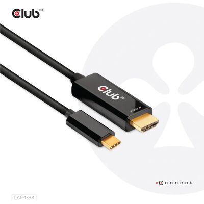 Club 3D - CAC-1334 - Schwarz - HDMI-zu-USB-C Adapter Club 3D - CAC-1334 - Schwarz - HDMI-zu-USB-C Adapter