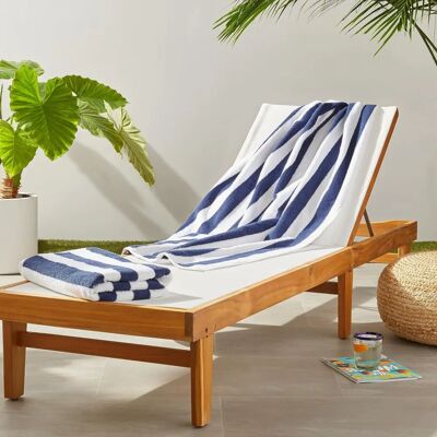 Amazon Basics Navy Cabana Stripe Beach Towel - Beach Towel Amazon Basics Navy Cabana Stripe Beach Towel - Beach Towel