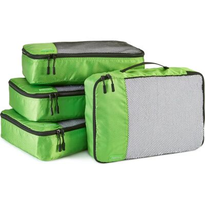 Amazon Basics Travel Organizer Cubes - Medium Green Amazon Basics Travel Organizer Cubes - Medium Green