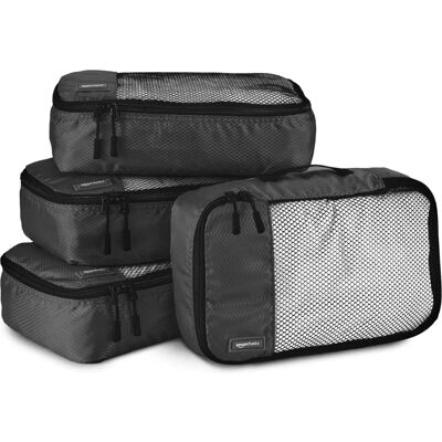 Amazon Basics Packwürfel - Klein - 4-teiliges Set - Schwarz Amazon Basics Packwürfel - Klein - 4-teiliges Set - Schwarz