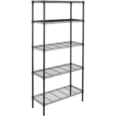 Scaffale in acciaio Amazon Basics - 5 ripiani regolabili - Nero - Scaffale Scaffale in acciaio Amazon Basics - 5 ripiani regolabili - Nero - Scaffale