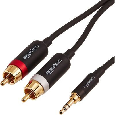 AmazonBasics PBH-19821 audiokabel - 1,2 m - Zwart - Audiokabel AmazonBasics PBH-19821 audiokabel - 1,2 m - Zwart - Audiokabel