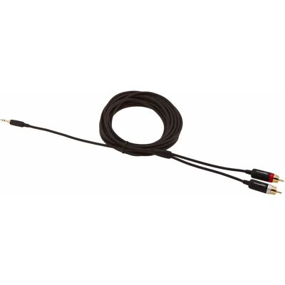 Câble audio RCA 3,5 mm vers 2 mâles - 4,57 m noir Câble audio RCA 3,5 mm vers 2 mâles - 4,57 m noir