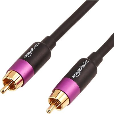 AmazonBasics PBH-19089 Audio Kabel - 4,57m RCA Zwart AmazonBasics PBH-19089 Audio Kabel - 4,57m RCA Zwart