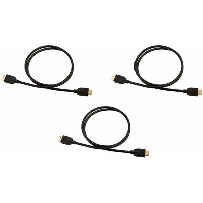 AmazonBasics 4K HDMI Cable - 0.9m, 3 Pack, 18Gbps, Black AmazonBasics 4K HDMI Cable - 0.9m, 3 Pack, 18Gbps, Black