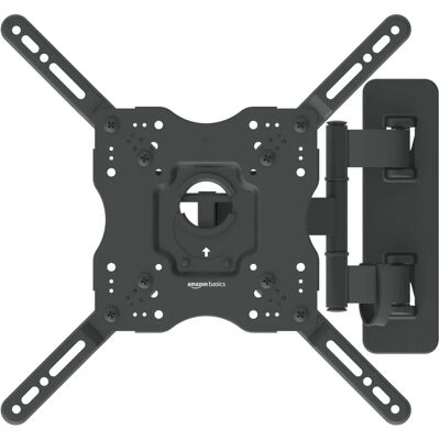 Amazon Basics Wandbeugel voor TV - Verstelbaar, Staal, Zwart Amazon Basics Wandbeugel voor TV - Verstelbaar, Staal, Zwart