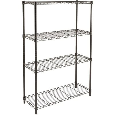 Estante de Almacenamiento Amazon Basics - Estantes Ajustables - 640kg Máximo - Negro Estante de Almacenamiento Amazon Basics - Estantes Ajustables - 640kg Máximo - Negro
