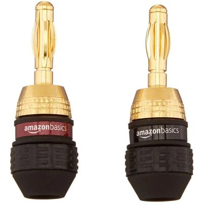 AmazonBasics AMZN0360-6 Drahtverbinder - Schwarz, Gold - Lautsprecheranschlüsse AmazonBasics AMZN0360-6 Drahtverbinder - Schwarz, Gold - Lautsprecheranschlüsse