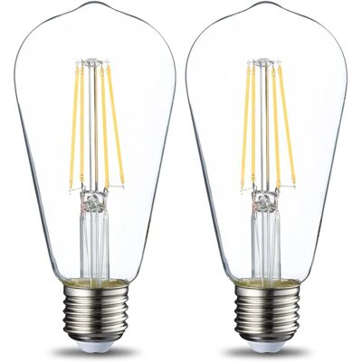Amazon Basics LED E27 Vintage Edison Bulb - ST64 - Helder - 7W - Producttype Amazon Basics LED E27 Vintage Edison Bulb - ST64 - Helder - 7W - Producttype
