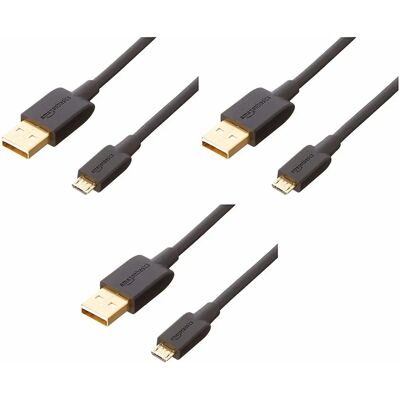 AmazonBasics 7P6EV4 USB Cable - USB 2.0 - 0.9m - Black - USB Cable AmazonBasics 7P6EV4 USB Cable - USB 2.0 - 0.9m - Black - USB Cable