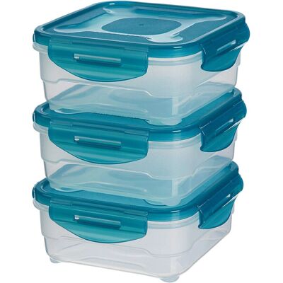 Amazon Basics Stapelbare Lebensmittelbehälter 6 Stück, 3 x 0,8L Amazon Basics Stapelbare Lebensmittelbehälter 6 Stück, 3 x 0,8L