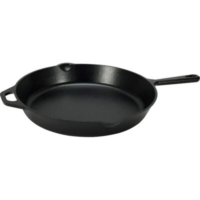 Amazon Basics Sartén de hierro fundido - 38,1cm, Negro - Utensilio de cocina Amazon Basics Sartén de hierro fundido - 38,1cm, Negro - Utensilio de cocina